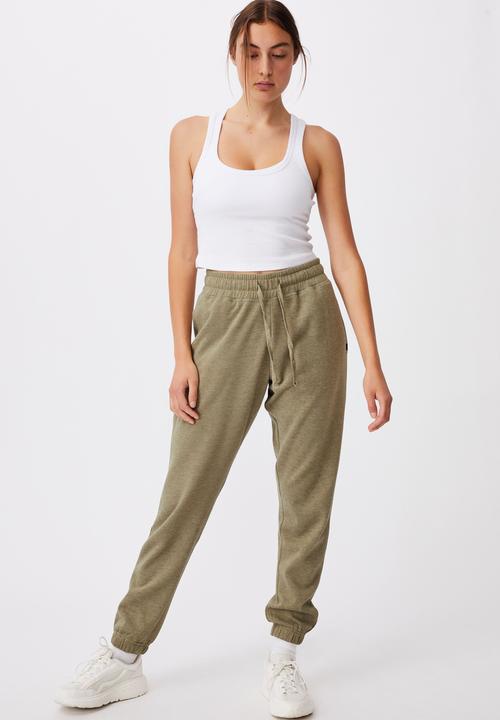 Cotton On - Lifestyle gym track pant - olive