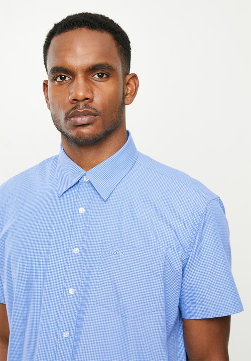 JEEP - Yarn dye check shirt - blue & white