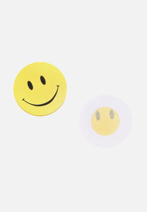 Up-Tape - Smiley yellow 5 pair nipple pastie set - yellow