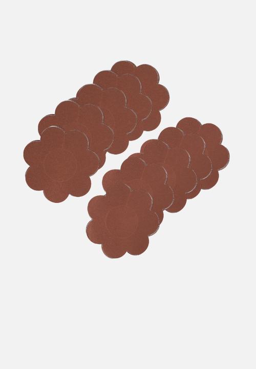 Up-Tape - Boob tape, matching 5 pair nipple pastie set - deep tan
