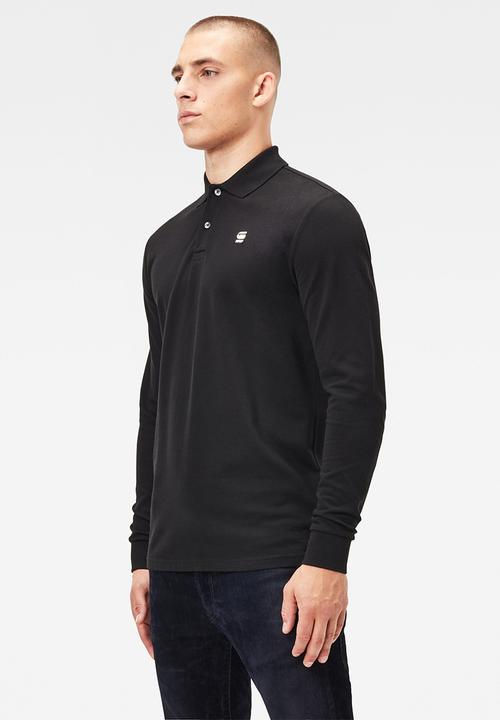G-STAR - Core long sleeve polo - dark black