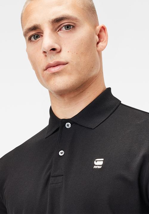 G-STAR - Core long sleeve polo - dark black