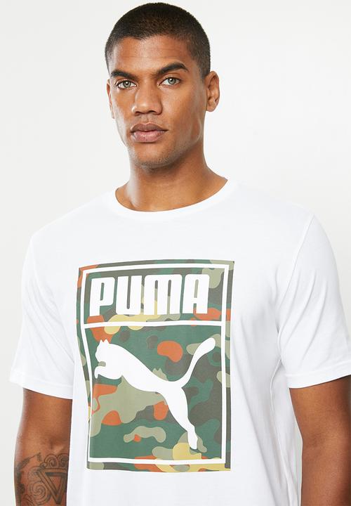 PUMA - Classics graphics logo tee - white