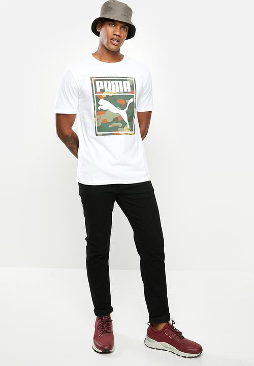 PUMA - Classics graphics logo tee - white