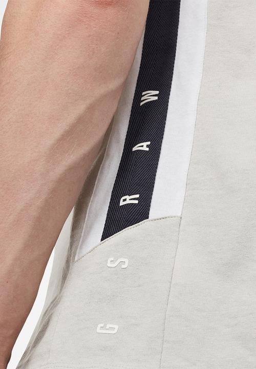 G-STAR - Side stripe short sleeve polo - cool grey