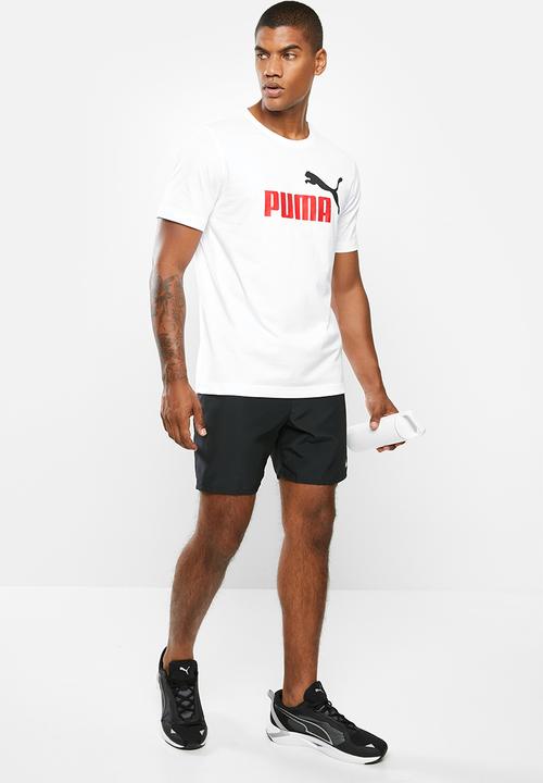 PUMA - Ess 2 col logo tee - white