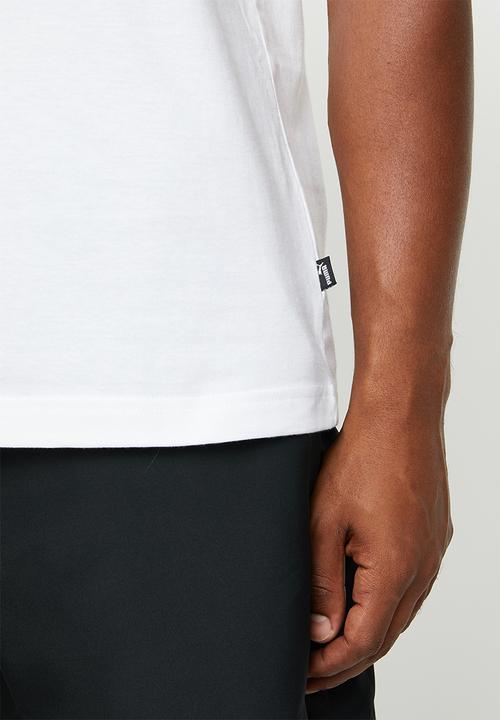 PUMA - Ess 2 col logo tee - white