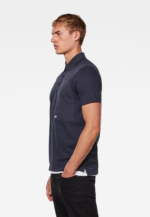 G-STAR - Arris pocket short sleeve polo - indigo