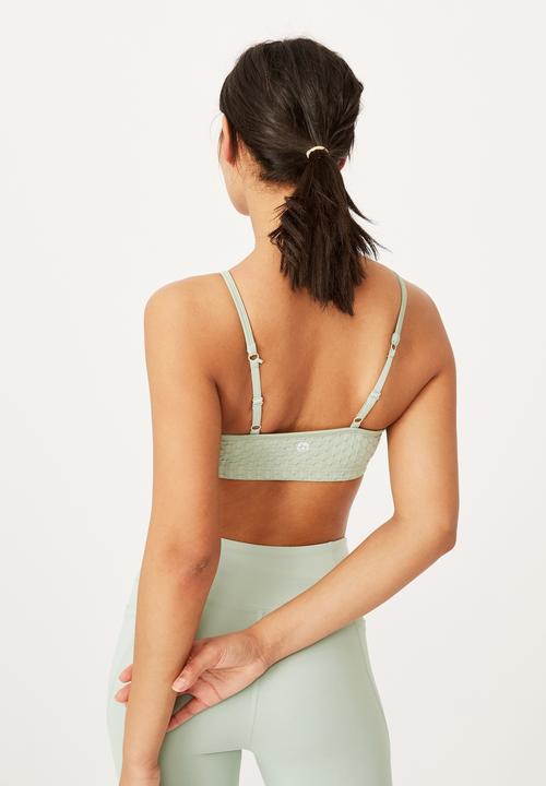 Cotton On - Workout yoga crop - mint chip texture