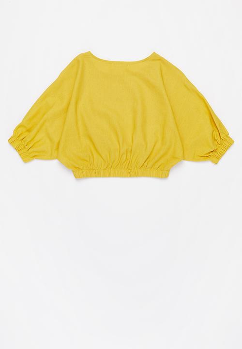 Superbalist - Girls crop blouse - yellow