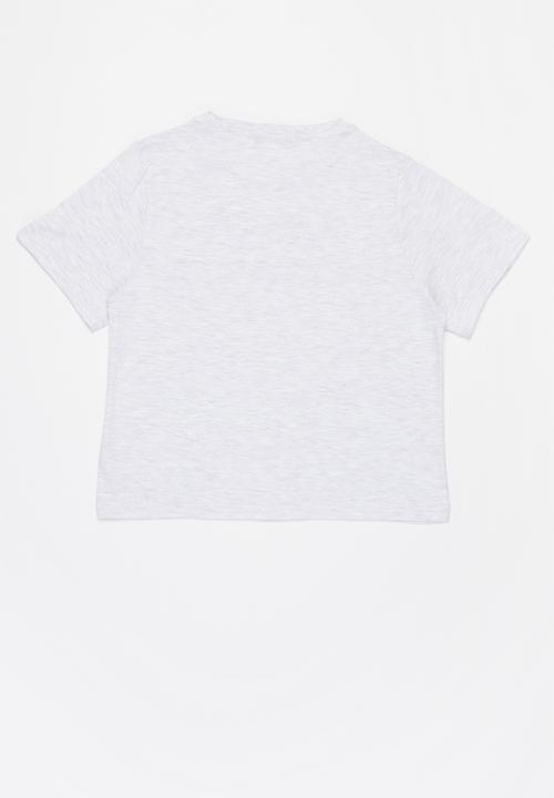 Superbalist - Graphic crop top - grey