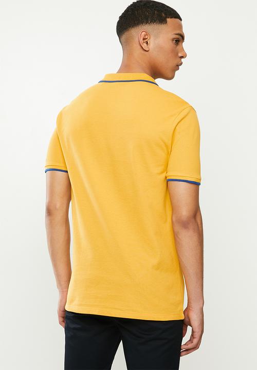GUESS - Short sleeve guess tipping polo - yellow