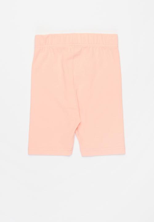 Pop Candy - 2 Pack biker leggings - peach & grey 