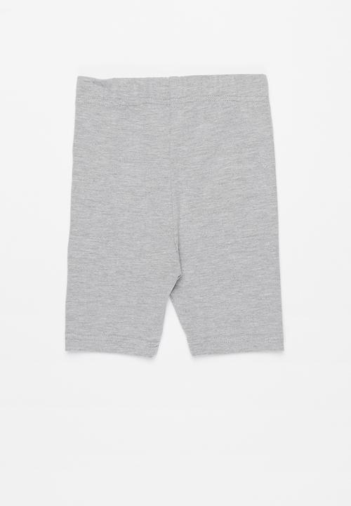 Pop Candy - 2 Pack biker leggings - black & grey 