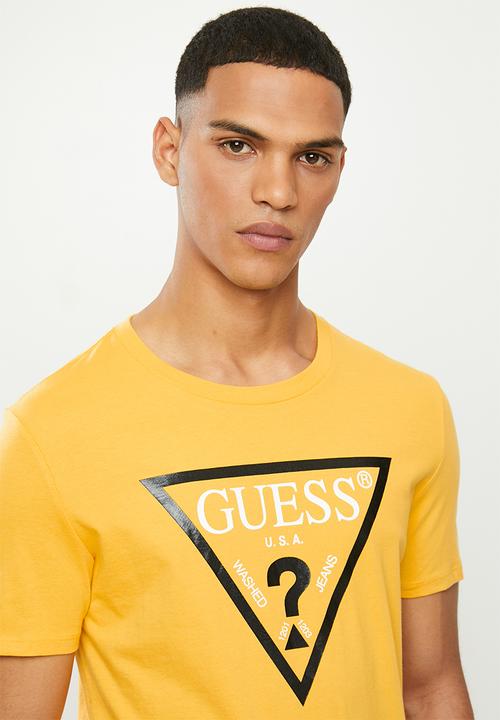 GUESS - Short sleeve guess core triangle tee - yellow
