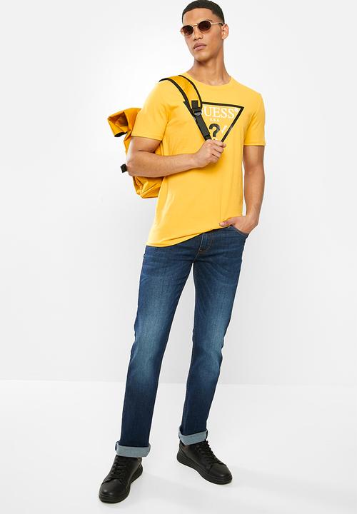 GUESS - Short sleeve guess core triangle tee - yellow