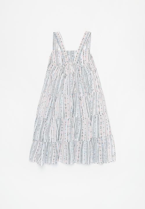 Pop Candy - Patterned tiered dress - multi