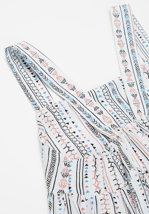 Pop Candy - Patterned tiered dress - multi