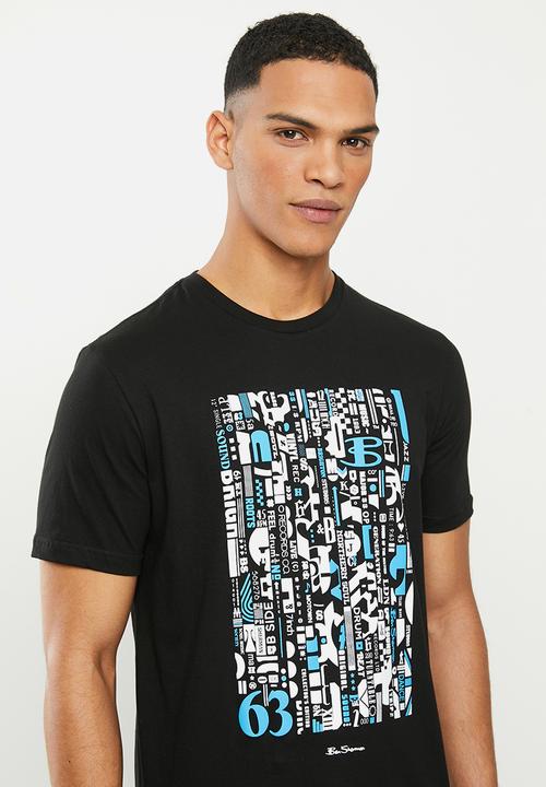 Ben Sherman - Abstract tee - black