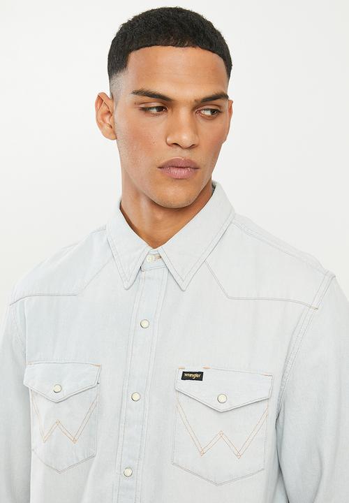 Wrangler - Denim regular fit  shirt - blue 