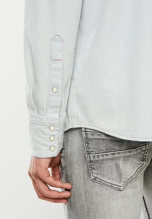 Wrangler - Denim regular fit  shirt - blue 
