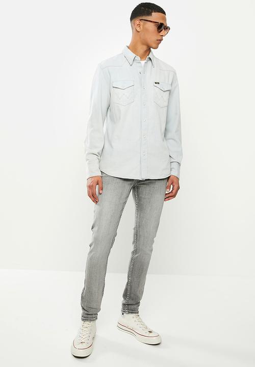 Wrangler - Denim regular fit  shirt - blue 
