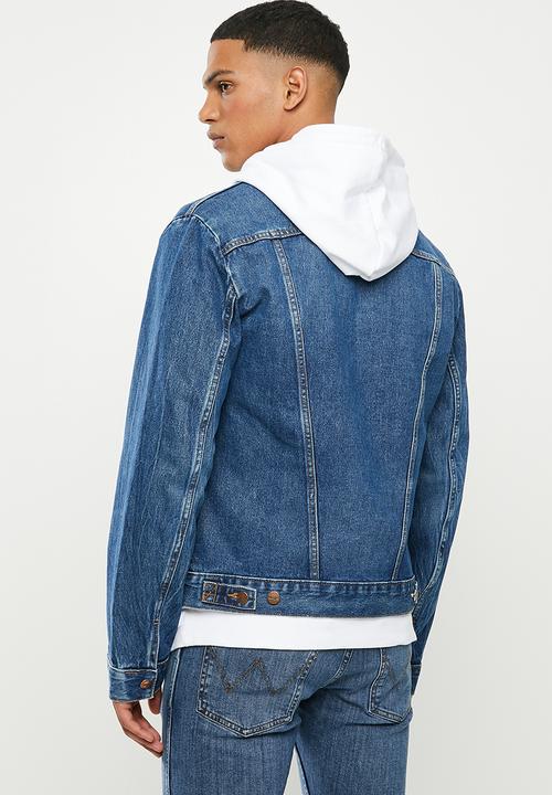 Wrangler - Denim regular fit jacket - stone wash