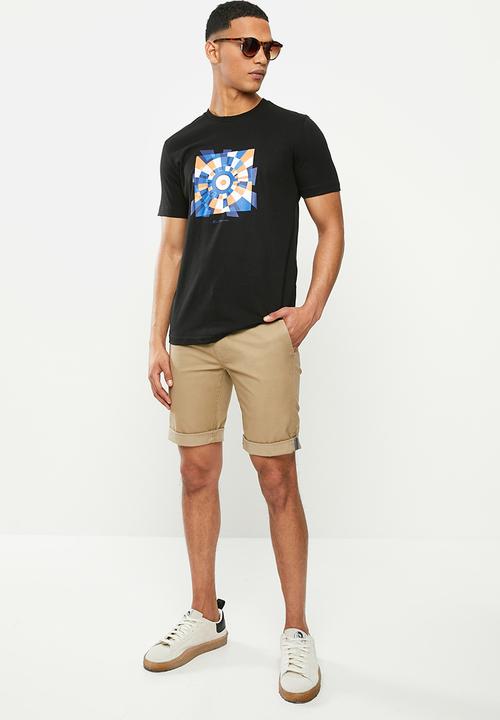 Ben Sherman - Shattered target print tee - black