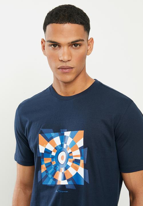 Ben Sherman - Shattered target print tee - navy