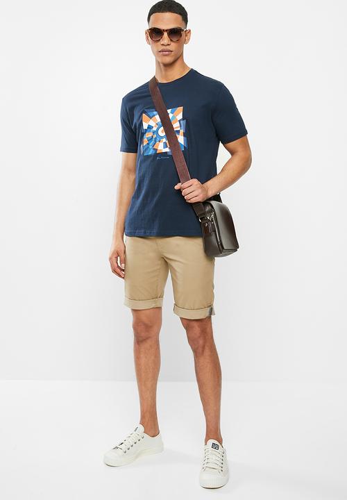 Ben Sherman - Shattered target print tee - navy