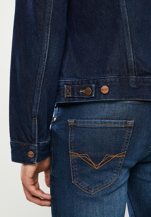 Wrangler - Denim regular fit jacket - dark wash