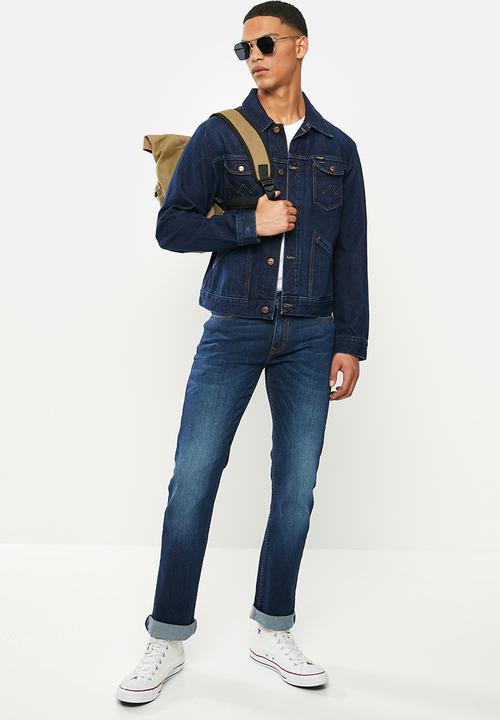 Wrangler - Denim regular fit jacket - dark wash