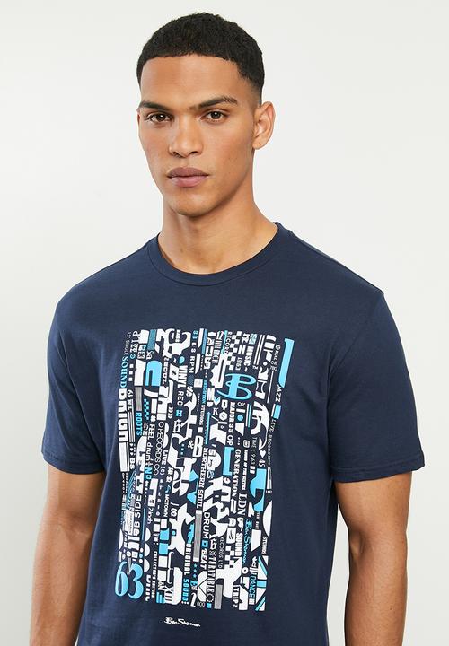 Ben Sherman - Abstract tee - navy