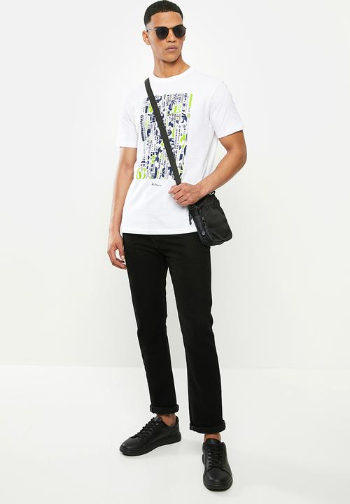 Ben Sherman - Abstract tee - white