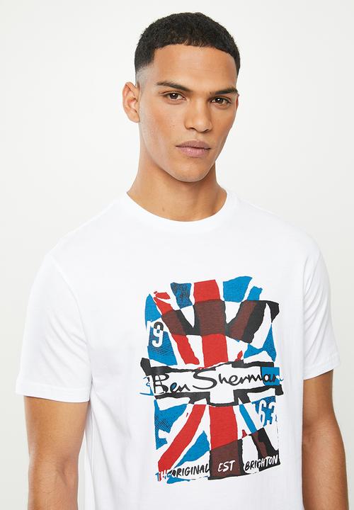 Ben Sherman - Union jack tee - white