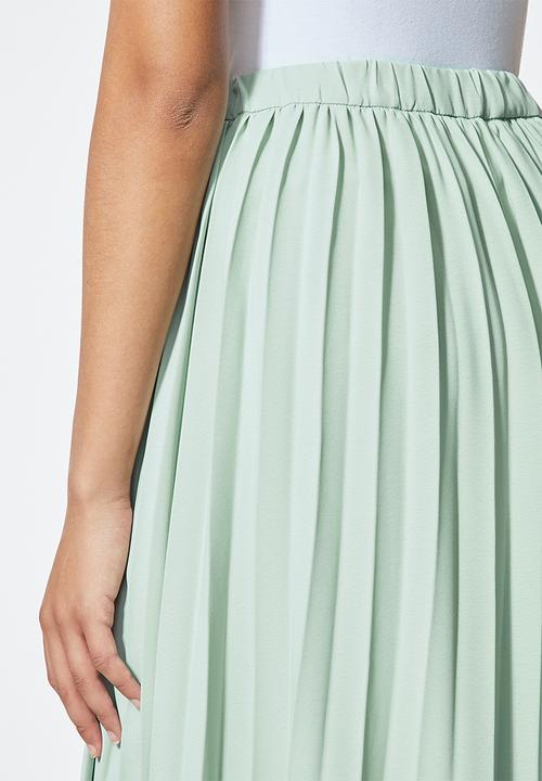 Superbalist - Button down pleated skirt - sage