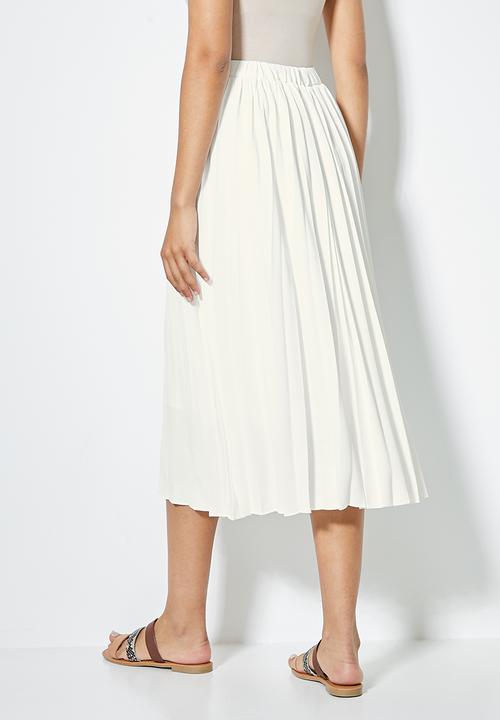 Superbalist - Button down pleated skirt - milk