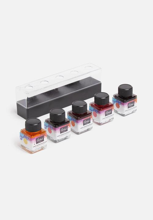 Artist Collection - Liquid watercolour paint pots set of 5 - 30ml warm colours