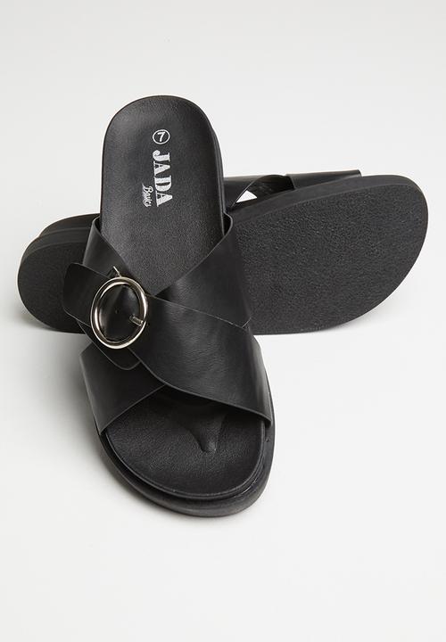 Jada - Big buckle slide - black