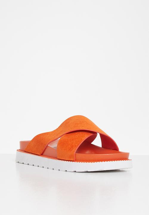 Jada - Cross strap slide - orange