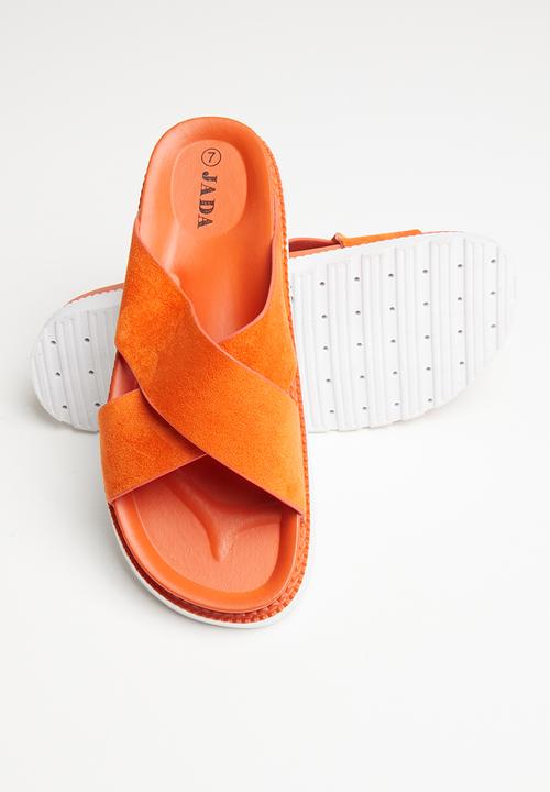 Jada - Cross strap slide - orange