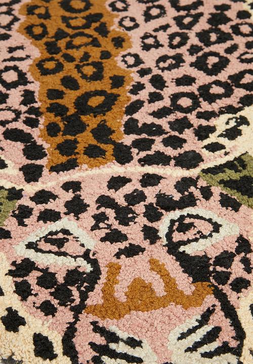 Sixth Floor - Leopard cotton tufted rug - multi