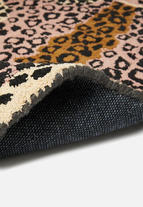 Sixth Floor - Leopard cotton tufted rug - multi