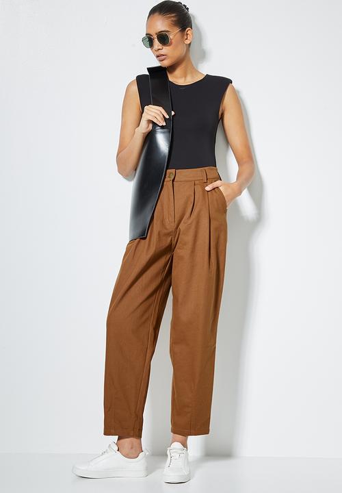 Superbalist - Balloon trousers - tobacco