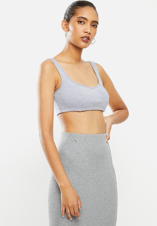 Blake - Ribbed bralette - grey 