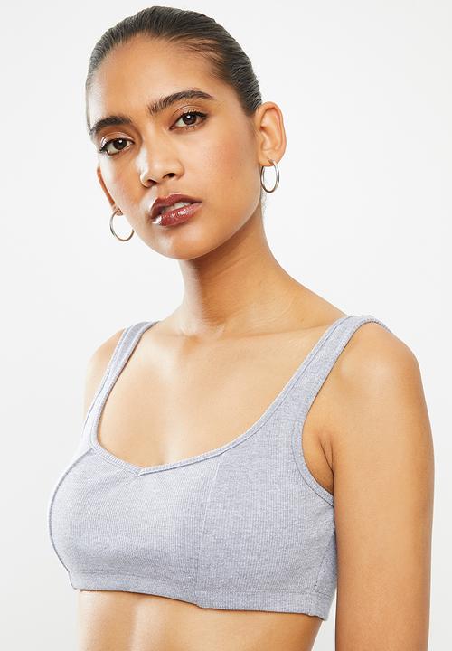 Blake - Ribbed bralette - grey 