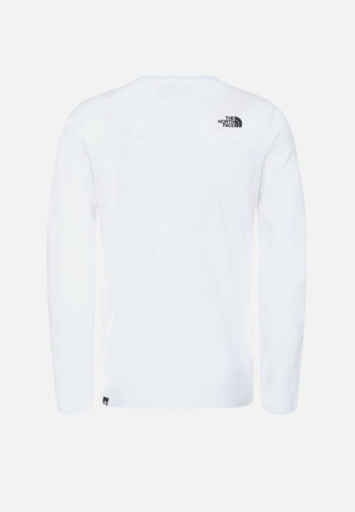 The North Face - Long sleeve box logo tee - white