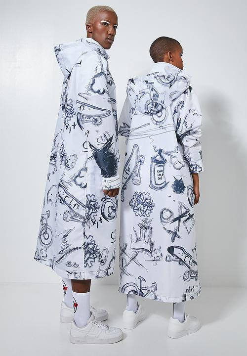 Thebe Magugu extra curricular  x CLD - Thebe Magugu extra curricular  x CLD parka - white