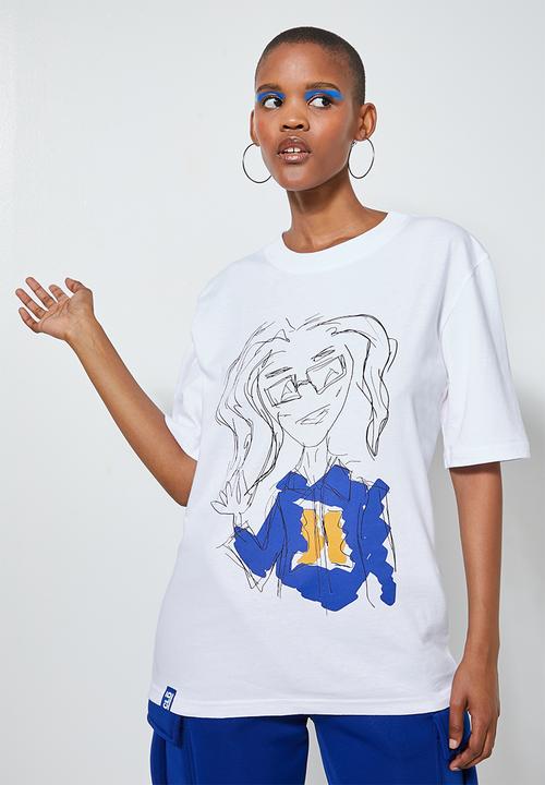 Thebe Magugu extra curricular  x CLD - Thebe Magugu extra curricular x CLD short sleeve tee - white