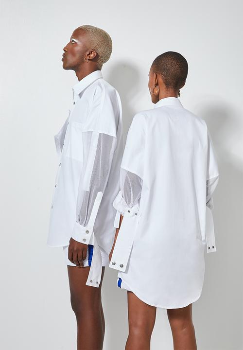 Thebe Magugu extra curricular  x CLD - Thebe Magugu extra curricular x CLD artist shirt - white